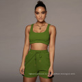 2021 пользовательский логотип два шорт -набор Peice Summer Biker Lady Short Bins